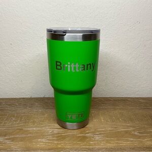 YETI Rambler 30oz Tumbler in Canopy Green Personalized with Brittany name